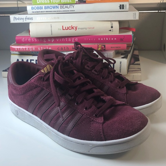 k swiss burgundy